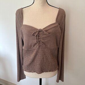 The General  Good Brown Crop Top XL NWOT Stretchy